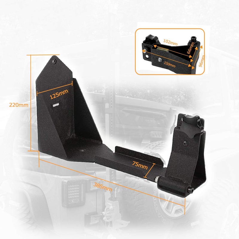 MOTLTECH High Lift Jack Mount Bracket fit for Jeep Wrangler JL - Image 3